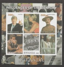 Motiv Schach Block Rwanda Kasparov 2000 ** ungezähnt