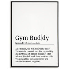 Gym buddy poster definition - poster,