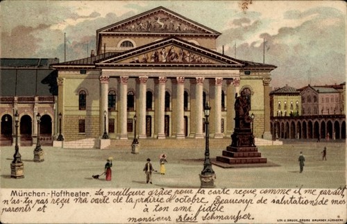 Litho münchen hoftheater - münchen,,