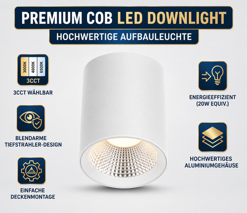 20w cob led aufbaustrahler - 20w,