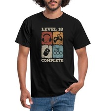 18. Geburtstag Level 18 Complete Geburtstagsgeschenk Gamer Männer T-Shirt