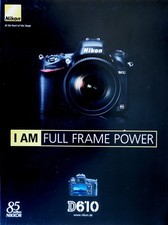 Nikon D610 Prospekt, 19 Seiten, sehr gut erhalten