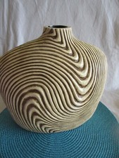 Neu Ausstellungsstück - Melamin Zebra Vase in Zebrastreifen ca 25 x 28  x 13 cm