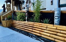 5 Bambusstangen a 1,00 Meter Bambusrohre Natur Durchmesser 12-14 cm Bamboo Dekor