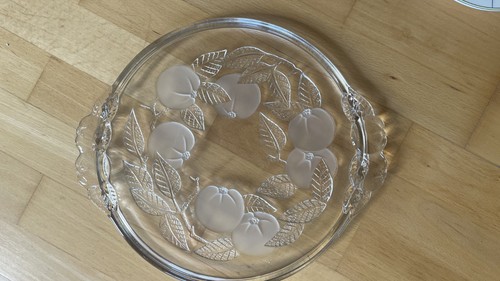 Vintage glas tortenplatte - glas,