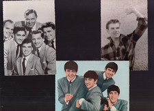 3 verschiedene Autogrammkarten unsigniert Beatles, Bill Haley, Ted Herold