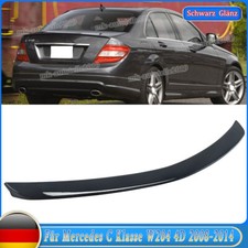 Sport Heckspoiler Lippe Schwarz Glanz für Mercedes-Benz C Klasse W204 2008-2014