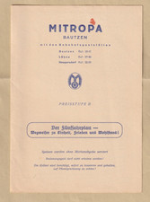 MITROPA DDR Speisekarte