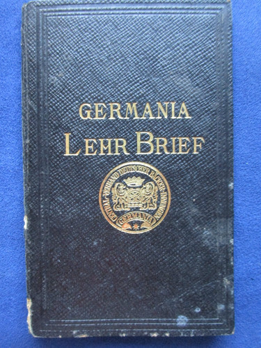Original germania lehr brief - ,