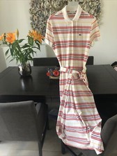 Hemdkleid Lacoste Polokleid Weiß Mehrfarbig 40 FR 42
