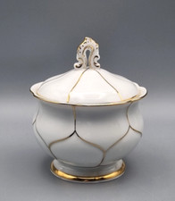 Meissen Porzellan Deckeldose Dose, B-Form Leuteritz Goldstaffage, Prunk Pracht