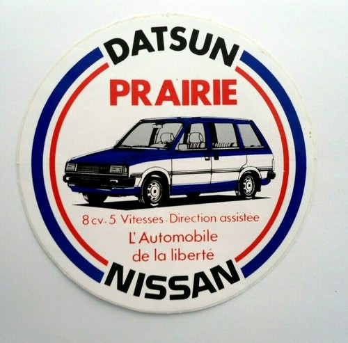 Werbe aufkleber datsun - werbe-aufkleber, prairie