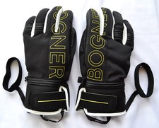 BOGNER HERREN BEN SKI HANDSCHUHE SCHWARZ 55% LEDER UVP 220 € Gr 8,5 9 SM L NEU