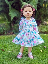 Puppenkleidung Weihnachtskleid