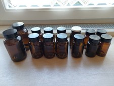 14 Braunglas Weithalsgläser