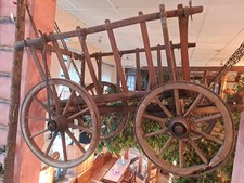 Sammlerrarität , antiker alter Deko Holz Heuwagen mit Deichsel ca. 90x90x160