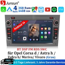 Android 14 Für Opel Astra H Corsa C/D Vectra C Zafira Autoradio GPS NAVI 2+64GB