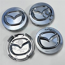 4x Für Mazda 52mm Auto Silber Radnabenabdeckung Felgendeckel Nabendeckel NEW