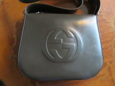 GUCCI Schultertasche Emaille Lack Braun 007 2046 0250