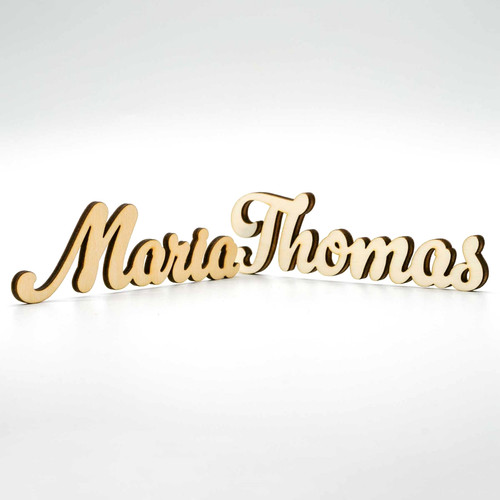 Schriftzug personalisiert holz - schriftzug,