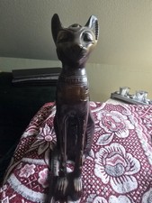 Bastet Figur  in Holzoptik