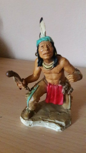 Figur indianer kniend - figur, von
