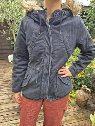 Baumwolle parka lange jacke - baumwolle,