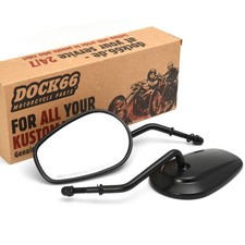 Latest Style Spiegel Mirror Tapered schwarz E-Zulassung f. Harley Twin Cam Style