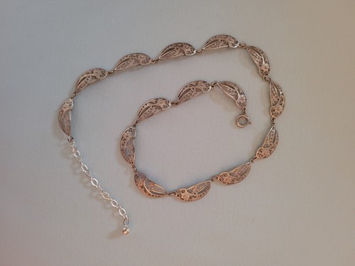 835er silber collier - silber,