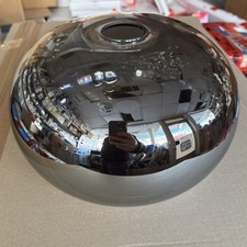 Lampenschirm E27 Ersatz Glas Rauchgrau Ø280mm Höhe 150mm Fassung 43mm Lampenglas