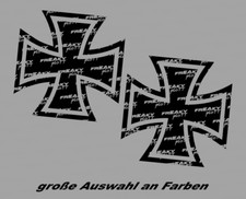 2x Iron Cross Kreuz Aufkleber