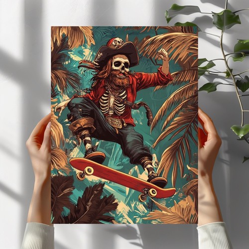 Piraten skateboard poster - piraten,
