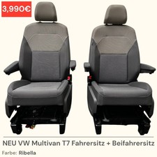 NEU VW Multivan T7 Fahrersitz + Beifahrersitz mit Armlehnen Ribella