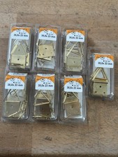 7 Marken Packungen Haken 35x23mm Bilderklappösen vermessingt / Cont2Pal2 -22
