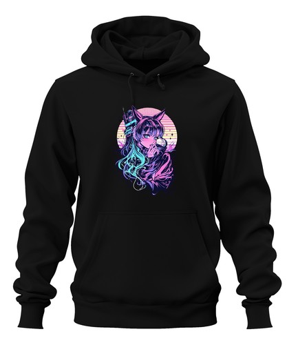 Cyberpunk neko anime girl - cyberpunk,