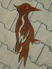 Edelrost Specht Dekoration Figur Garten verschiedene Größen 25-50 cm lang