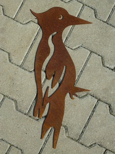 Edelrost specht dekoration - edelrost,