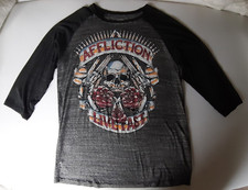RAR!!  Affliction T-Shirt Live Fast World Tour 1973, XL, 3/4-Arm, grauschwarz