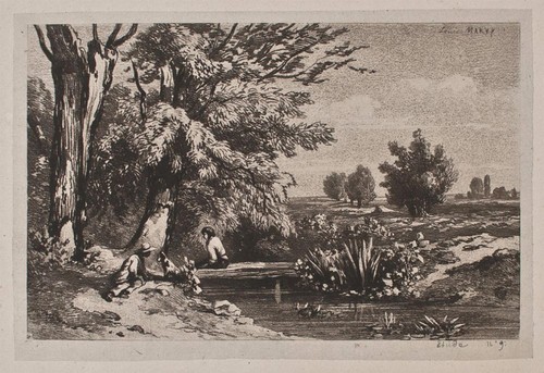 Louis marvy etude - marvy, landschaft