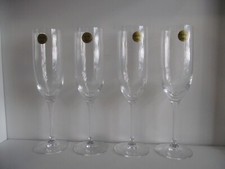 Capri Crystal Bouquet 4 Champagner / Sektgläser Höhe ca. 21 cm Bleikristall