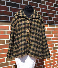 ZEP ZEP Damen Blazer Jacke Gr. M/L Braun Schwarz Kariert Wolle, Baumwolle TOP