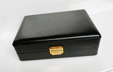 la scatola del Tempo Uhrenkoffer aus Leder in Tiefschwarz