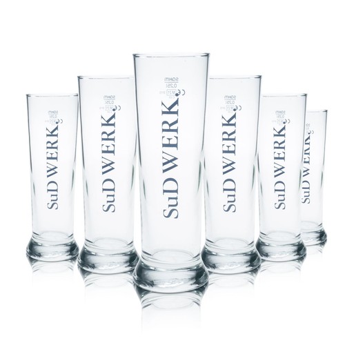 Sudwerk bierglas 25l - 6x, 0,25l