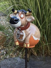 Keramik Kuh mit Glocke