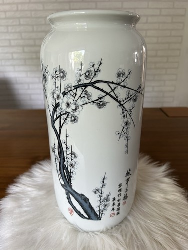 China vase weiß blumenmotiv - china,