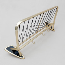 Ablage Garderobe Hutablage  Kleiderhaken Aluminium Gold eloxiert 50er Jahre