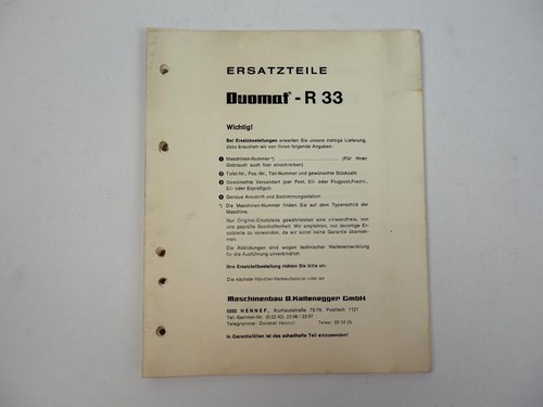 Duomat walze - r, 33
