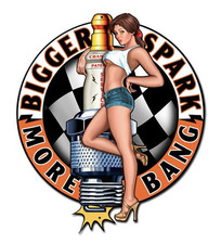 Bigger Spark Plug Pinup Girl