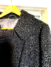 persianer mantel schwarz 44-46 mittlere Länge 