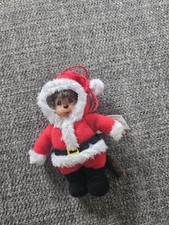Original Sekigushi Monchhichi Monchichi Weihnachtsmann Nikolaus Ca. 13,5cm